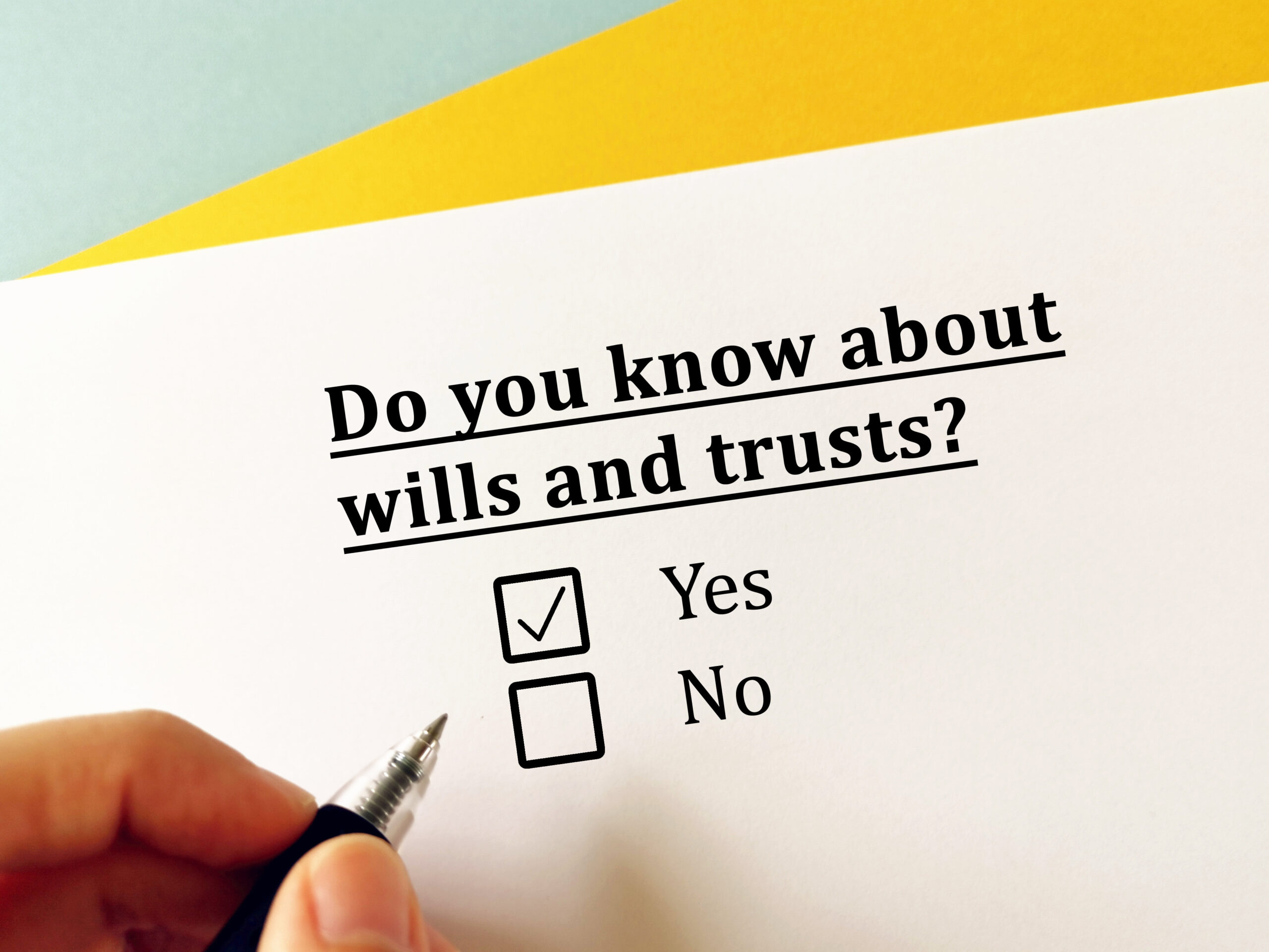 An estate planning attorney can help you decide between a will and a trust.